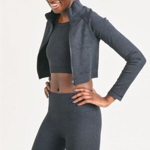 Mono B Grey Cropped Jacket